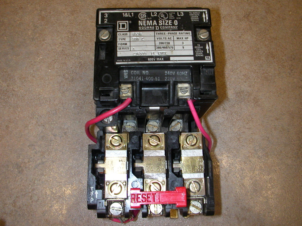 Square D  3-Phase Size 0 Electric Motor Starter