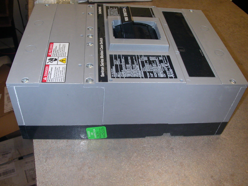 Siemens Sentron 600 Amp 3 phase circuit breaker (Non-Automatic Switch)